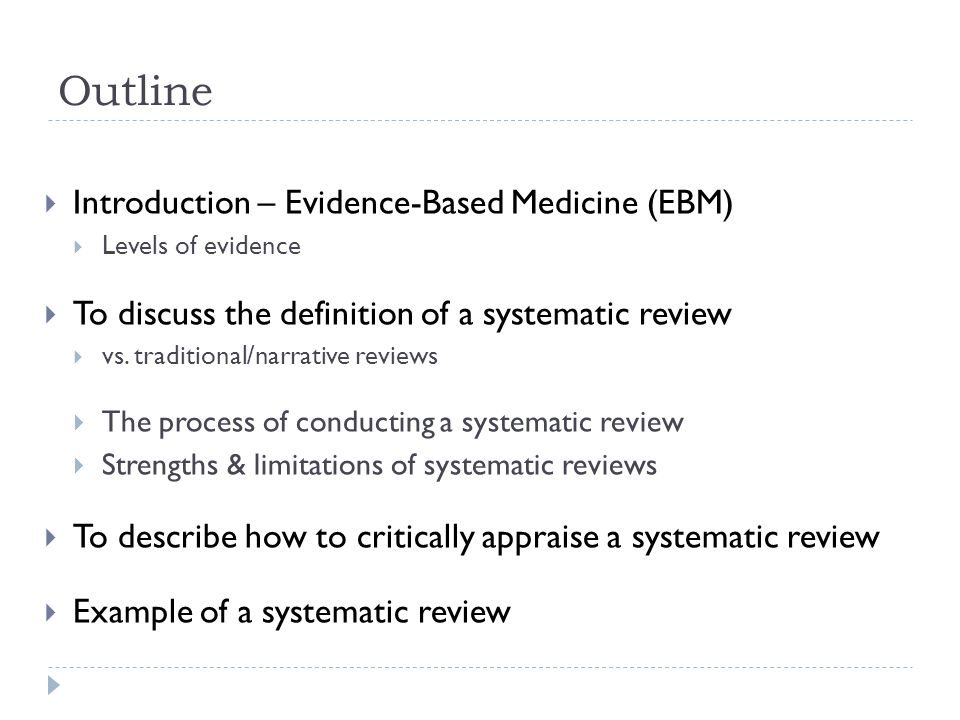 A young researcher's guide to a systematic review